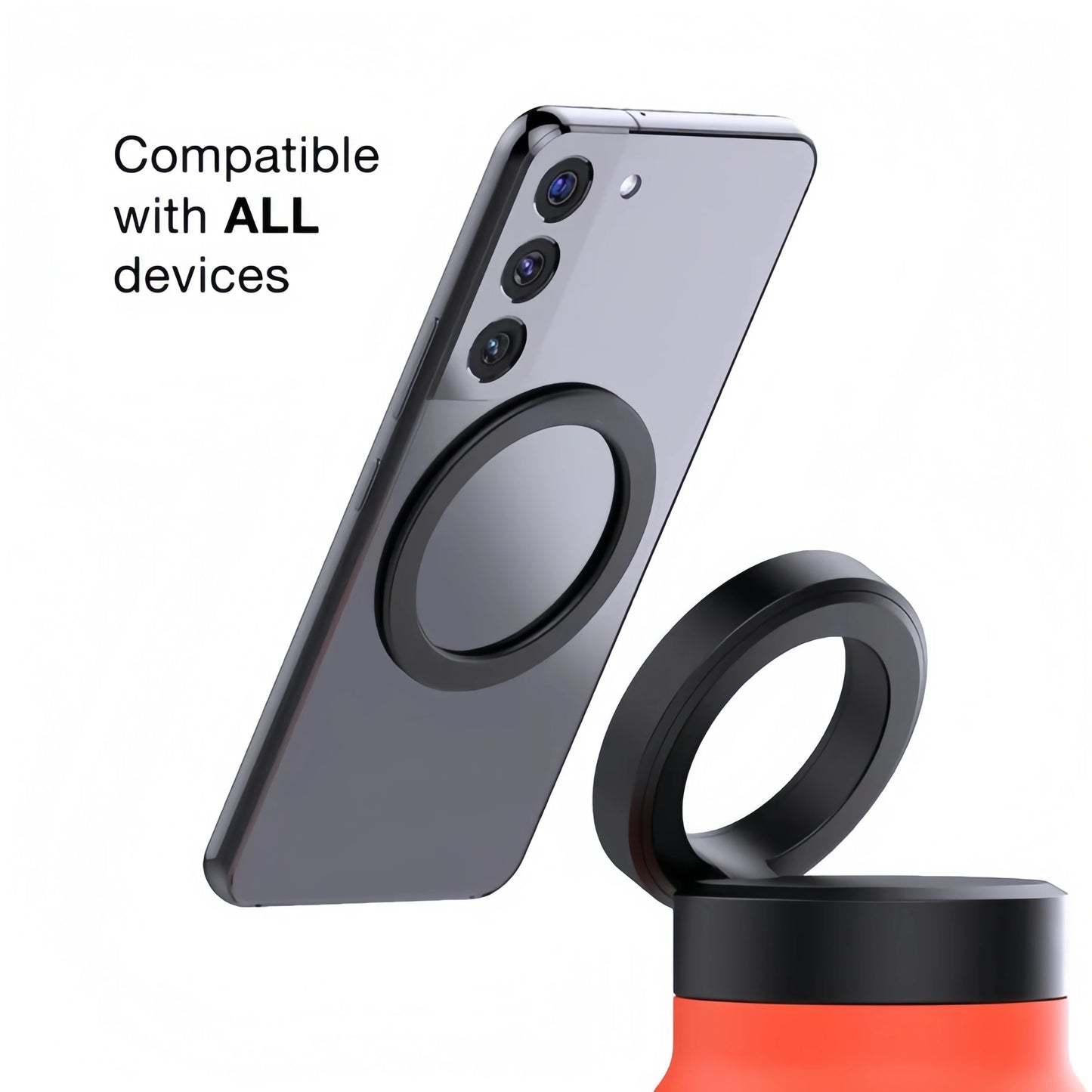 700ml Geïsoleerde RVS Sportfles met Rietje en Magnetische Telefoonhouder