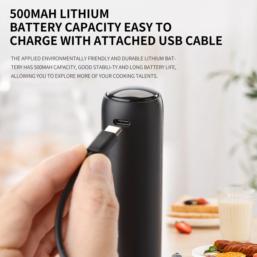 Elektrische Melkopschuimer Oplaadbaar - USB-C Handheld Mixer