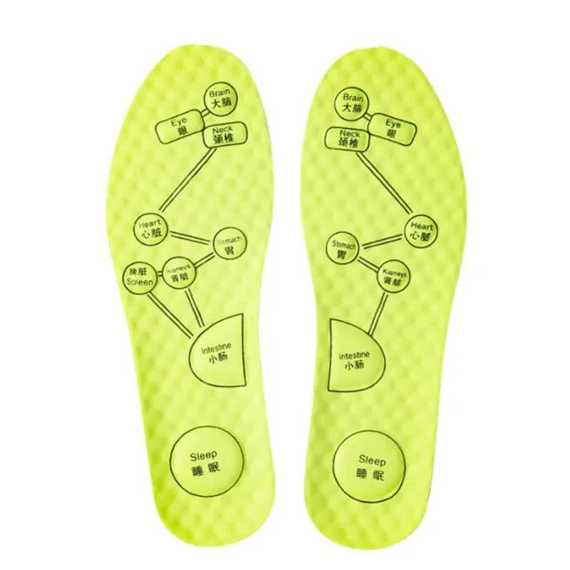 Inlegzolen Voet Acupressuur Inlegzool Heren Dames Zacht Ademend Sport Pads Zacht Zweetabsorberend Deodorant Hardloop Inlegzolen