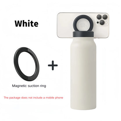 700ml Geïsoleerde RVS Sportfles met Rietje en Magnetische Telefoonhouder