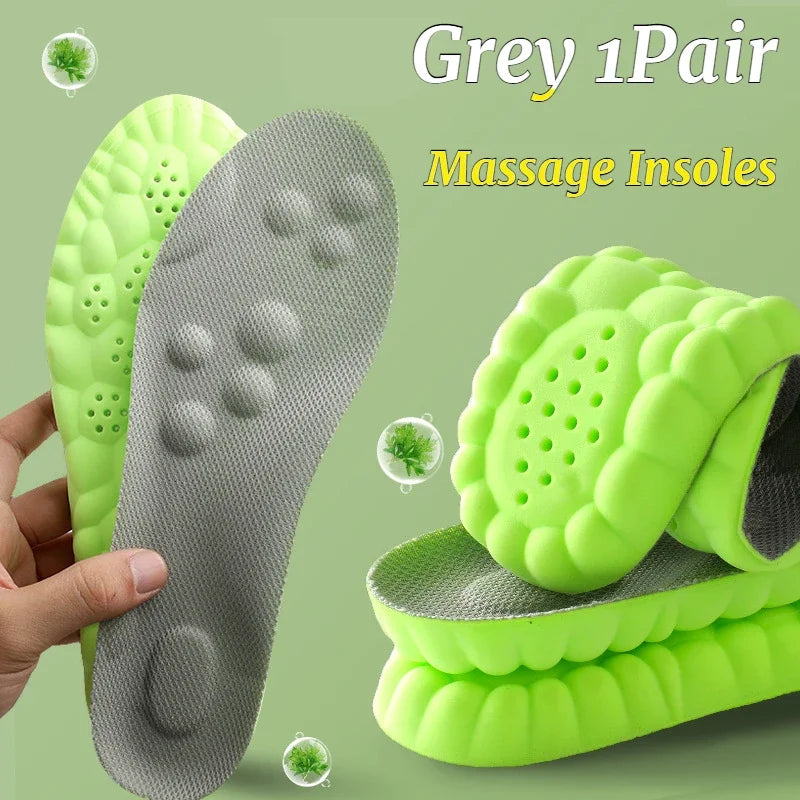 Inlegzolen Voet Acupressuur Inlegzool Heren Dames Zacht Ademend Sport Pads Zacht Zweetabsorberend Deodorant Hardloop Inlegzolen