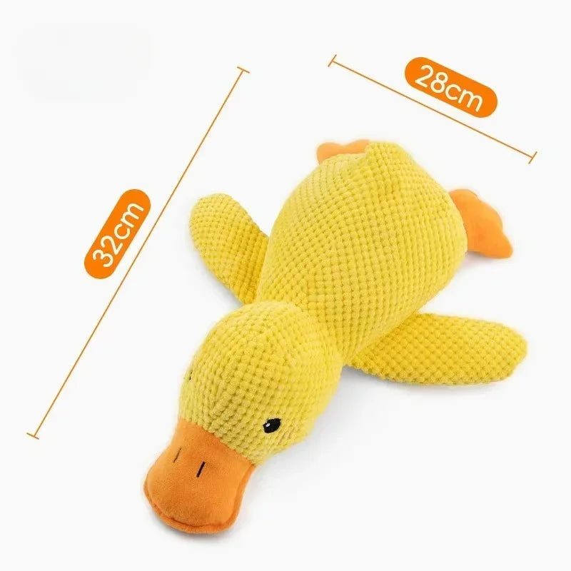 Hondenspeeltje Eend met Piep - Duurzaam Pluche Knaagbot voor Honden