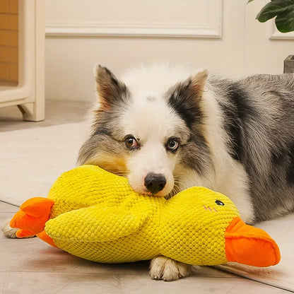 Hondenspeeltje Eend met Piep - Duurzaam Pluche Knaagbot voor Honden