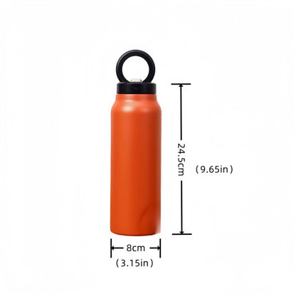 700ml Geïsoleerde RVS Sportfles met Rietje en Magnetische Telefoonhouder