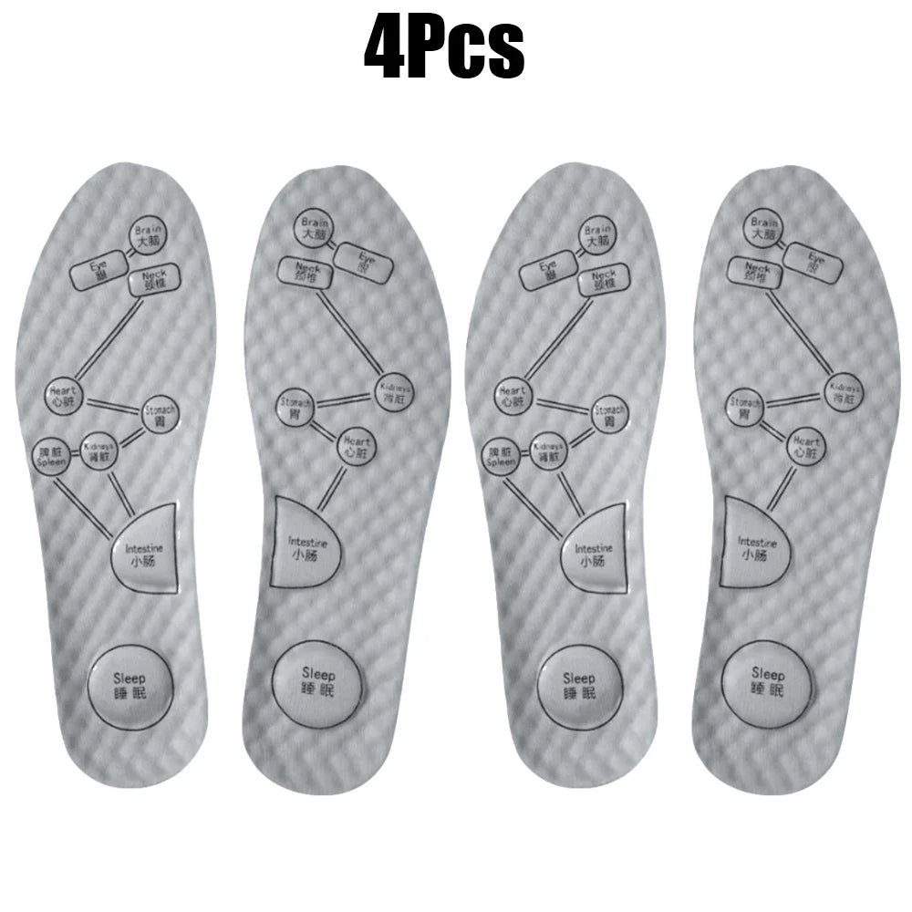 Inlegzolen Voet Acupressuur Inlegzool Heren Dames Zacht Ademend Sport Pads Zacht Zweetabsorberend Deodorant Hardloop Inlegzolen