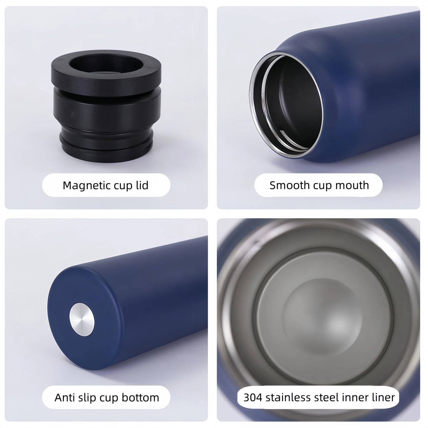 700ml Geïsoleerde RVS Sportfles met Rietje en Magnetische Telefoonhouder