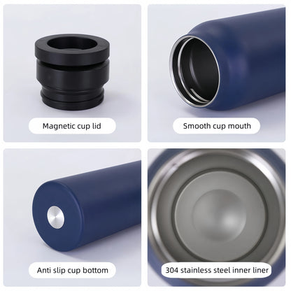 700ml Geïsoleerde RVS Sportfles met Rietje en Magnetische Telefoonhouder