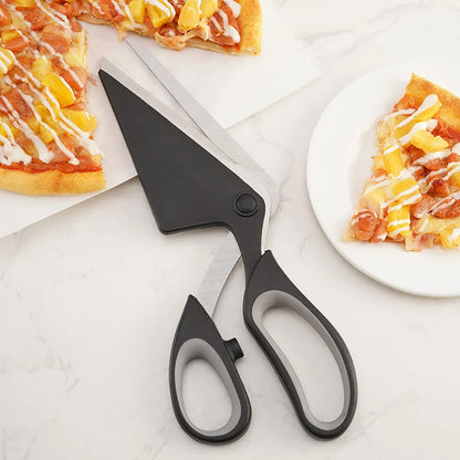 2-in-1 Pizzaschaar met RVS Mes - Afneembare Keuken en BBQ Schaar